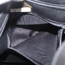 VALENTINO Hand Bag Leather Black Gold Auth BA12733A-21