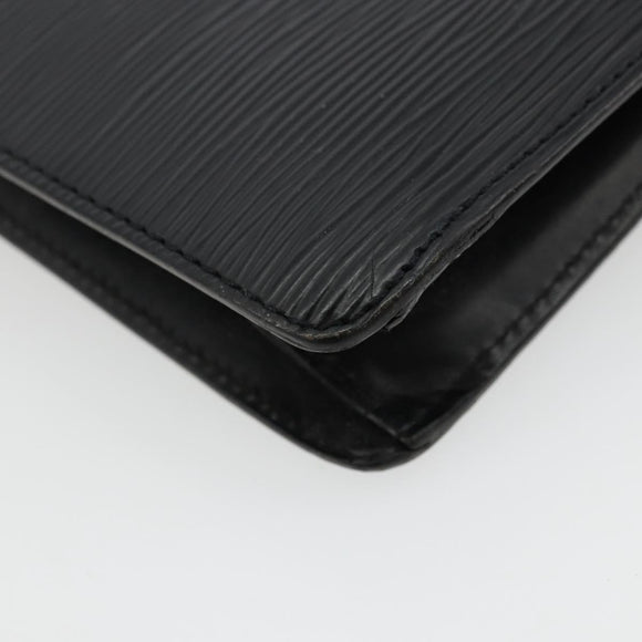 LOUIS VUITTON Epi Serie Dragonne Clutch Bag Black Noir M52612 LV Auth BA12736