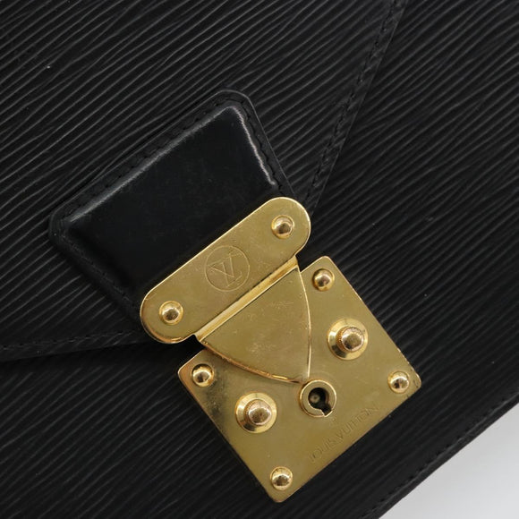 LOUIS VUITTON Epi Serie Dragonne Clutch Bag Black Noir M52612 LV Auth BA12736