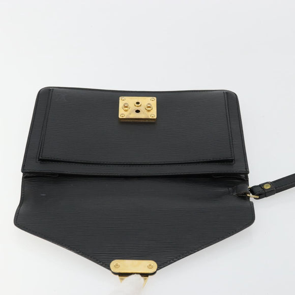 LOUIS VUITTON Epi Serie Dragonne Clutch Bag Black Noir M52612 LV Auth BA12736