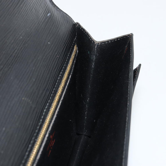 LOUIS VUITTON Epi Serie Dragonne Clutch Bag Black Noir M52612 LV Auth BA12736