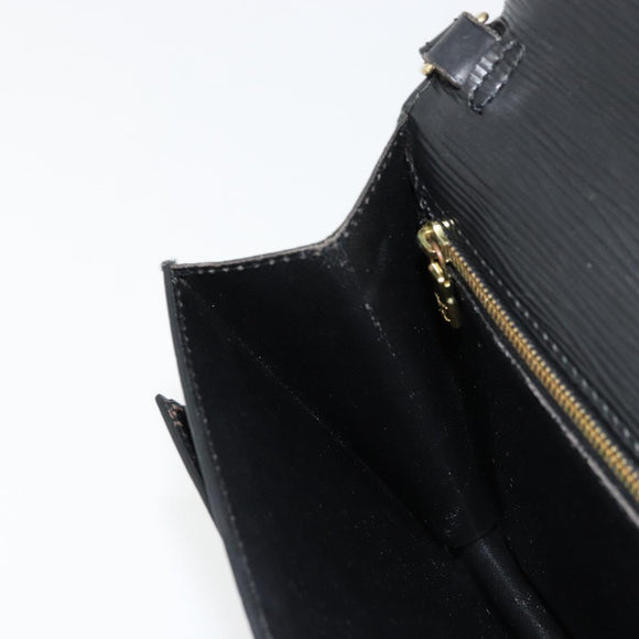 LOUIS VUITTON Epi Serie Dragonne Clutch Bag Black Noir M52612 LV Auth BA12736