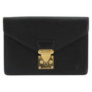 LOUIS VUITTON Epi Serie Dragonne Clutch Bag Black Noir M52612 LV Auth BA12736-13