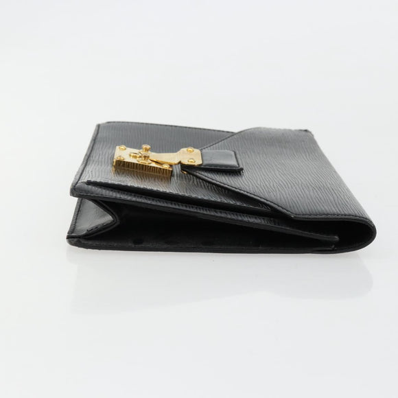 LOUIS VUITTON Epi Serie Dragonne Clutch Bag Black Noir M52612 LV Auth BA12736