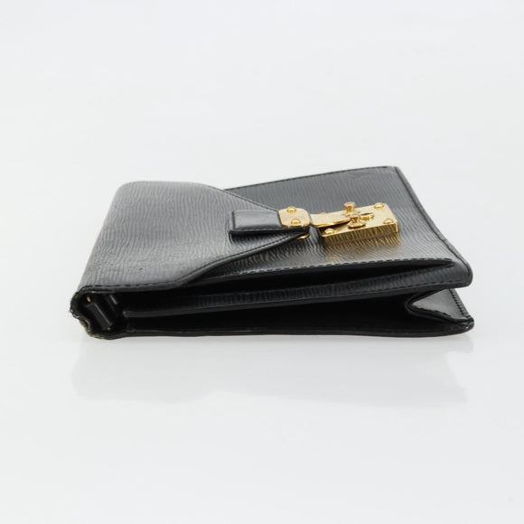 LOUIS VUITTON Epi Serie Dragonne Clutch Bag Black Noir M52612 LV Auth BA12736