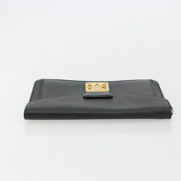 LOUIS VUITTON Epi Serie Dragonne Clutch Bag Black Noir M52612 LV Auth BA12736