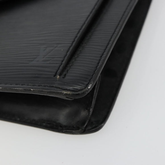 LOUIS VUITTON Epi Serie Dragonne Clutch Bag Black Noir M52612 LV Auth BA12736