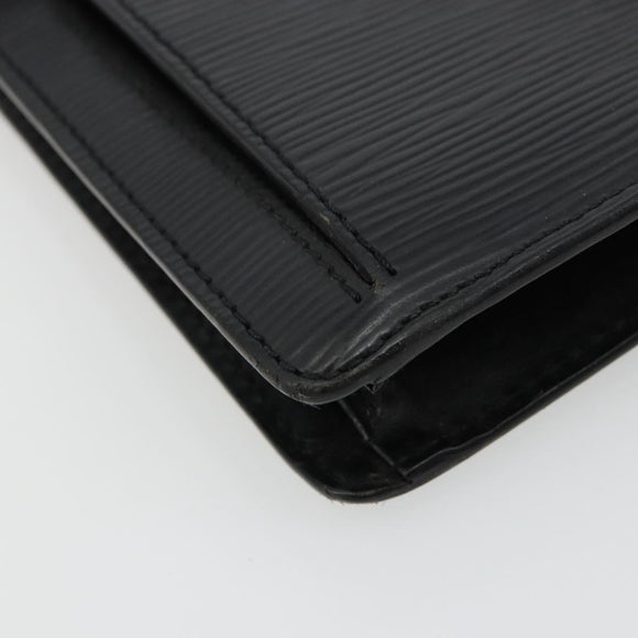LOUIS VUITTON Epi Serie Dragonne Clutch Bag Black Noir M52612 LV Auth BA12736