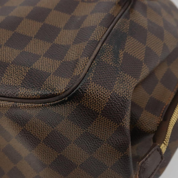 LOUIS VUITTON Damier Ebene Belem MM Handtas N51174 LV Auth BA12741