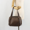 LOUIS VUITTON Damier Ebene Belem MM Handtas N51174 LV Auth BA12741-25