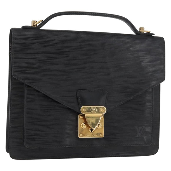 LOUIS VUITTON Epi Monceau 28 Hand Bag Black M52122 LV Auth BA12742