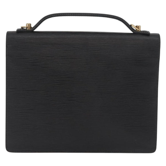 LOUIS VUITTON Epi Monceau 28 Hand Bag Black M52122 LV Auth BA12742