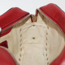 VALENTINO Rock Studs Shoulder Bag Leather Red Gold Auth BA12744-19