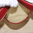 VALENTINO Rock Studs Shoulder Bag Leather Red Gold Auth BA12744-21