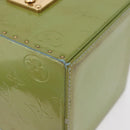 LOUIS VUITTON Vernis Bleecker Cosmetic Pouch Baby Blue M91003 Auth BA12747-14