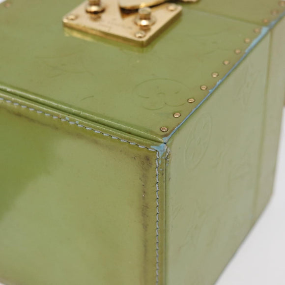 LOUIS VUITTON Vernis Bleecker Cosmetic Pouch Baby Blue M91003 Auth BA12747