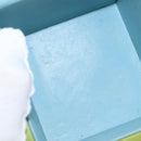 LOUIS VUITTON Vernis Bleecker Cosmetic Pouch Baby Blue M91003 Auth BA12747-11