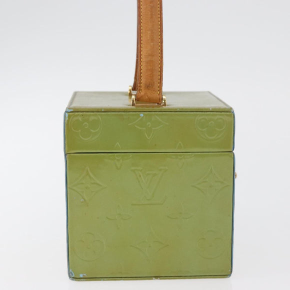 LOUIS VUITTON Vernis Bleecker Cosmetic Pouch Baby Blue M91003 Auth BA12747
