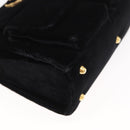 Gianni Versace Shoulder Bag Velor Black Gold Auth BA12750A-10