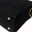 Gianni Versace Shoulder Bag Velor Black Gold Auth BA12750A-13