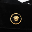 Gianni Versace Shoulder Bag Velor Black Gold Auth BA12750A-15