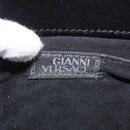 Gianni Versace Shoulder Bag Velor Black Gold Auth BA12750A-17