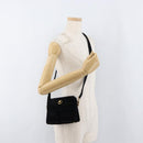 Gianni Versace Shoulder Bag Velor Black Gold Auth BA12750A-22