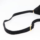 Gianni Versace Shoulder Bag Velor Black Gold Auth BA12750A-7