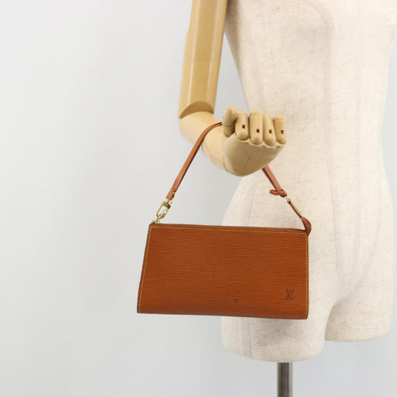 LOUIS VUITTON Epi Pochette Accessoires Pouch Brown M52953 LV Auth BA12751