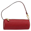 LOUIS VUITTON Epi Soufflot Pouch Accessory Pouch Red LV Auth BA12754A-1
