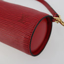 LOUIS VUITTON Epi Soufflot Pouch Accessory Pouch Red LV Auth BA12754A-9