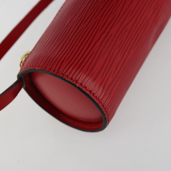 LOUIS VUITTON Epi Soufflot Pouch Accessory Pouch Red LV Auth BA12754A