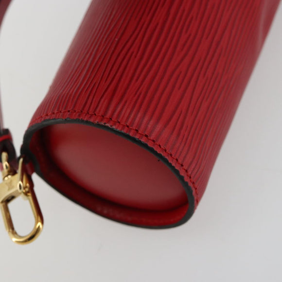 LOUIS VUITTON Epi Soufflot Pouch Accessory Pouch Red LV Auth BA12754A