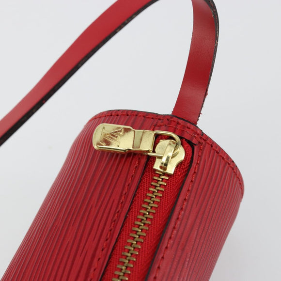 LOUIS VUITTON Epi Soufflot Pouch Accessory Pouch Red LV Auth BA12754A