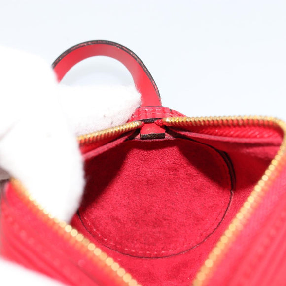 LOUIS VUITTON Epi Soufflot Pouch Accessory Pouch Red LV Auth BA12754A