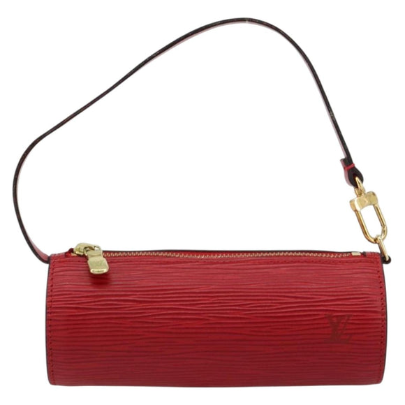 LOUIS VUITTON Epi Soufflot Pouch Accessory Pouch Red LV Auth BA12754A