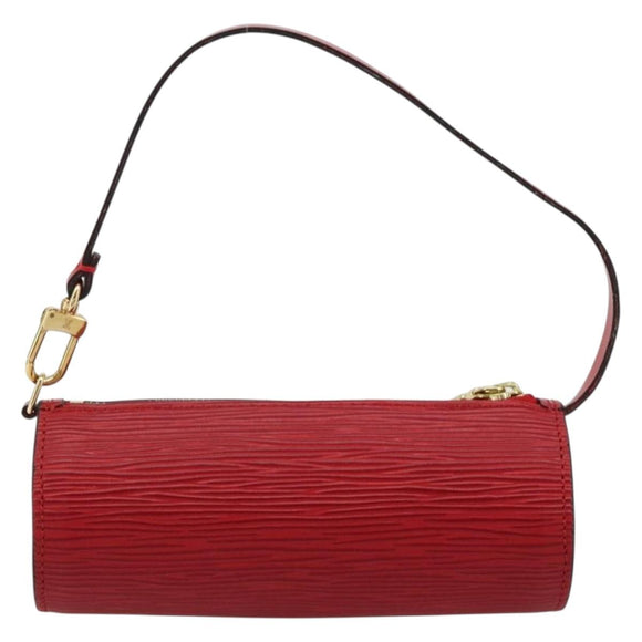 LOUIS VUITTON Epi Soufflot Pouch Accessory Pouch Red LV Auth BA12754A