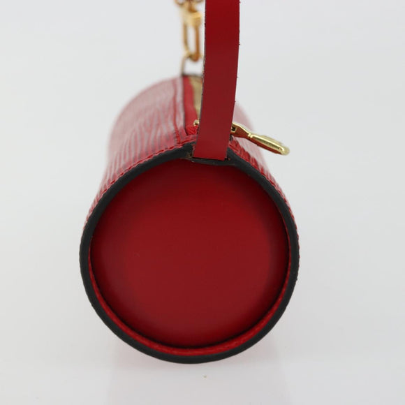 LOUIS VUITTON Epi Soufflot Pouch Accessory Pouch Red LV Auth BA12754A