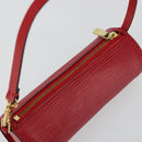 LOUIS VUITTON Epi Soufflot Pouch Accessory Pouch Red LV Auth BA12754A-6