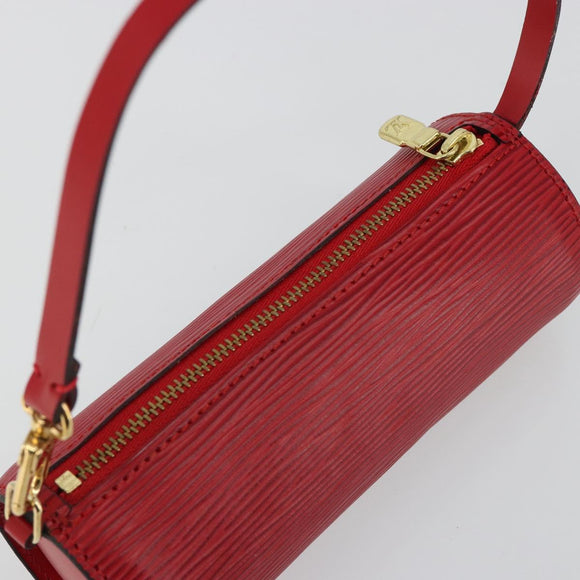 LOUIS VUITTON Epi Soufflot Pouch Accessory Pouch Red LV Auth BA12754A