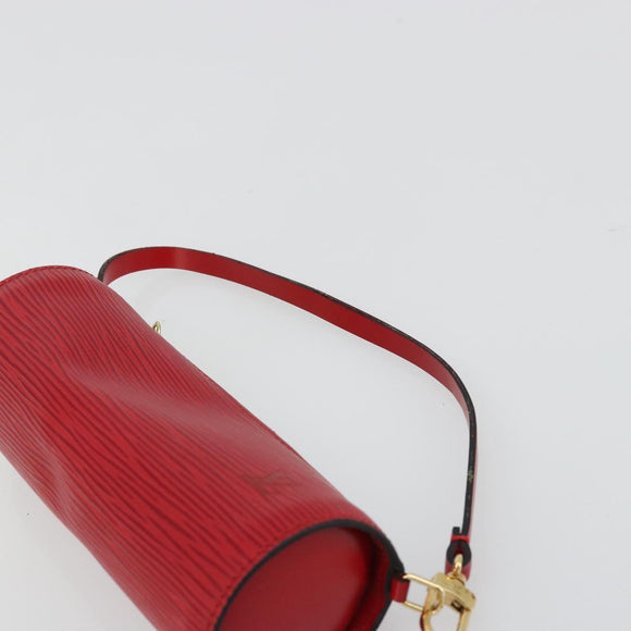 LOUIS VUITTON Epi Soufflot Pouch Accessory Pouch Red LV Auth BA12754A