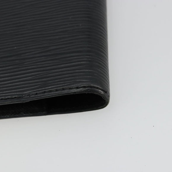 LOUIS VUITTON Epi Agenda PM Day Planner Cover Black R20092 LV Auth BA12755
