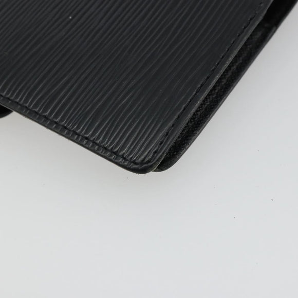 LOUIS VUITTON Epi Agenda PM Day Planner Cover Black R20092 LV Auth BA12755