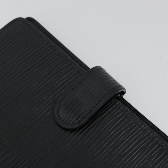 LOUIS VUITTON Epi Agenda PM Day Planner Cover Black R20092 LV Auth BA12755