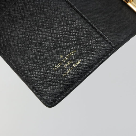 LOUIS VUITTON Epi Agenda PM Day Planner Cover Black R20092 LV Auth BA12755