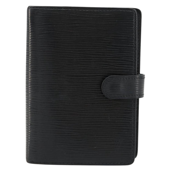 LOUIS VUITTON Epi Agenda PM Day Planner Cover Black R20092 LV Auth BA12755