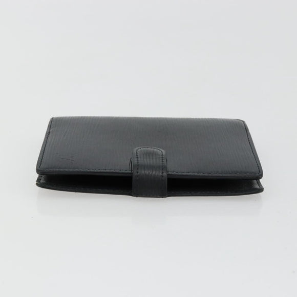 LOUIS VUITTON Epi Agenda PM Day Planner Cover Black R20092 LV Auth BA12755