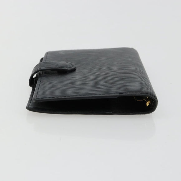 LOUIS VUITTON Epi Agenda PM Day Planner Cover Black R20092 LV Auth BA12755