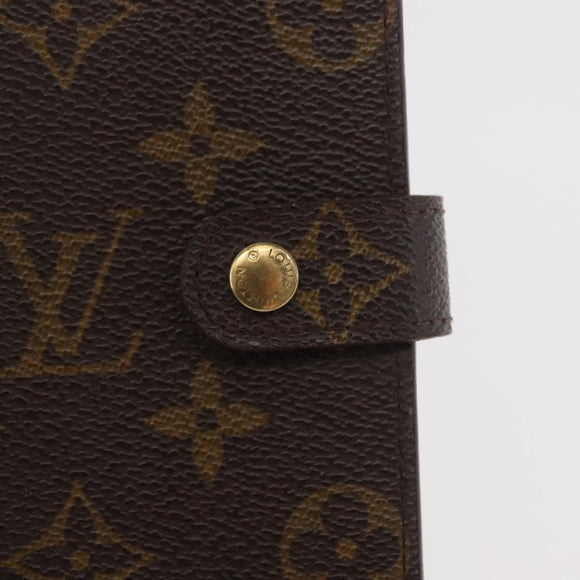 LOUIS VUITTON Monogram Agenda PM Day Planner Cover R20005 LV Auth BA12756