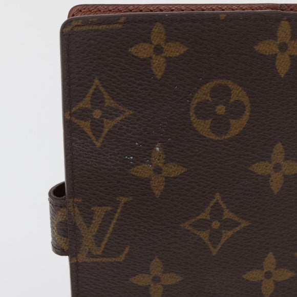 LOUIS VUITTON Monogram Agenda PM Day Planner Cover R20005 LV Auth BA12756